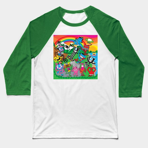 Live, Dream, Skate Baseball T-Shirt by Plushism